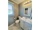 Well-lit bathroom boasts a single vanity and updated fixtures at 7025 Spring Morning Ln, Charlotte, NC 28227