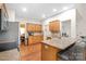 Spacious kitchen featuring a center island with counter seating and ample counter space at 111 Harris Farm Rd, Mooresville, NC 28115