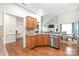 Open concept kitchen featuring stainless steel appliances and light granite countertops at 111 Harris Farm Rd, Mooresville, NC 28115