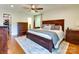 Beautiful bedroom with wooden furniture and stylish rug at 4216 Maureen Dr, Charlotte, NC 28205