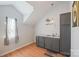 Kitchen area features gray cabinetry, updated fixtures, and a bright window at 4436 Roberta Rd, Concord, NC 28027