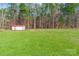 Lush, green backyard with a storage building, offering plenty of space and privacy at 514 Saint Johns Dr, Salisbury, NC 28144