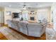 Comfortable living room with hardwood floors, a fireplace, and French doors leading to the outside at 514 Saint Johns Dr, Salisbury, NC 28144