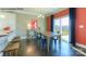 Dining area features a wooden table with seating and a sliding glass door at 7645 Bainbridge Rd, Sherrills Ford, NC 28673