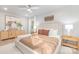 Cozy bedroom featuring decorative wall art and stylish wooden nightstands and furniture at 8142 Cliffside Dr, Charlotte, NC 28270