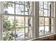A bright window view shows off a lovely neighborhood with mature trees and nearby buildings at 103 S Laurel Ave, Charlotte, NC 28207