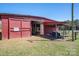 Red barn with sliding door, and lean-to-shed attached to the side at 114 Tr Foster Rd, Kings Mountain, NC 28086