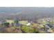 Overhead shot of the house and yard, located in a residential neighborhood at 1263 Waterford Dr, Hickory, NC 28602