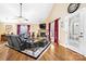 Inviting living room with a stone fireplace, vaulted ceilings, and stylish decor at 1263 Waterford Dr, Hickory, NC 28602