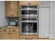 Modern kitchen appliances, including a built-in microwave and oven at 1770 Cranwell Dr, Mt Ulla, NC 28125