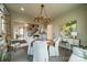 Elegant dining room featuring a round table, stylish chandelier, and neutral decor at 1801 Maryland Ave, Charlotte, NC 28209