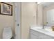 Clean and well-maintained half bathroom with modern fixtures and a vanity at 1812 Rosewell Dr, Rock Hill, SC 29732
