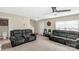 Spacious living room featuring comfortable seating, a front entry, and natural light at 1812 Rosewell Dr, Rock Hill, SC 29732