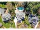 Stunning aerial view of home featuring a private backyard oasis with a gorgeous pool at 18512 Square Sail Rd, Cornelius, NC 28031
