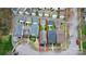 Aerial view of property highlighting the layout and surrounding neighborhood at 18710 Coverdale Ct, Cornelius, NC 28031