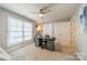 Bright office with a ceiling fan and view at 2953 Craftsman Ln, Charlotte, NC 28204