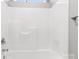 Modern bathtub with white tile surround and chrome fixtures at 341 Bynum Ave, Rock Hill, SC 29732