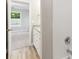 Bathroom with a shower and view into a bedroom with a large window at 341 Bynum Ave, Rock Hill, SC 29732