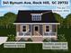 Charming home with blue siding, white trim, medium oak shutters, and a well-manicured lawn at 341 Bynum Ave, Rock Hill, SC 29732