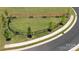 Aerial view of fenced community park with walking trail and landscaping at 3736 13Th Ne St, Hickory, NC 28601