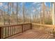 Spacious back deck overlooking a wooded lot, perfect for outdoor entertaining at 3944 Wade E Morgan Rd, Charlotte, NC 28269