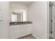Bathroom with a double sink vanity, granite countertop, and a large mirror at 411 Wintergreen Ct # 2, Kings Mountain, NC 28086