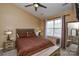 Bedroom with vaulted ceiling, bed, nightstands, and dresser at 8364 Chaceview Ct, Charlotte, NC 28269