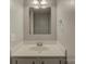 Small bathroom with light gray walls, single sink and vanity at 961 Sardis Cove Dr, Charlotte, NC 28270