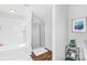 Modern bathroom with glass-enclosed shower and stylish decor at 11320 Joe Morrison Ln, Charlotte, NC 28214