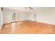 Bright, airy bedroom with hardwood floors, a ceiling fan, and access to a private balcony at 126 Harbourtown Dr, Kings Mountain, NC 28086