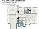 Second floor floor plan with five bedrooms, three baths, and walk in closets at 1615 Jekyll Ln, Waxhaw, NC 28173