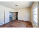 Bedroom boasts hardwood floors, a ceiling light and two closets at 208 Columbia Ave, Rock Hill, SC 29730