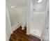 Bright bathroom featuring a tub, shower, and modern fixtures at 2115 Genesis Dr, Monroe, NC 28110