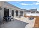 Large patio featuring an outdoor dining area with chairs and a table at 218 Alenda Lux Cir, Mooresville, NC 28115