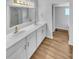 Elegant bathroom with double vanity, modern fixtures, and a sleek design at 279 Timberland Loop, Mooresville, NC 28115