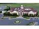 An aerial front view of the home's clubhouse at 3052 Santee Ct, Indian Land, SC 29707