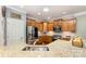 Modern kitchen featuring granite countertops, stainless steel appliances, and ample cabinet space at 3052 Santee Ct, Indian Land, SC 29707