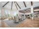 Lobby with herringbone wood floors, neutral furnishings, and large windows at 3052 Santee Ct, Indian Land, SC 29707
