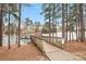 Scenic walking trail and pier through the community with a lake view at 3052 Santee Ct, Indian Land, SC 29707