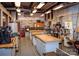 Well-equipped community workshop featuring multiple workbenches, tools, and storage at 3052 Santee Ct, Indian Land, SC 29707
