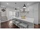Bright kitchen boasts a large island with seating, stainless steel appliances, and modern pendant lighting at 3655 Vallette Ct, Charlotte, NC 28203