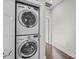 Convenient laundry area with stacked washer and dryer appliances at 3655 Vallette Ct, Charlotte, NC 28203