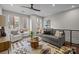 Bright living room with hardwood floors, stylish furnishings, and large windows offering natural light at 3655 Vallette Ct, Charlotte, NC 28203