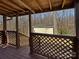 Private wooden deck overlooking the backyard and a detached shed at 426 W Ballard St, Cherryville, NC 28021