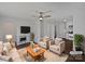 Inviting living room with modern decor, cozy seating, and an open floor plan to the kitchen at 426 W Ballard St, Cherryville, NC 28021