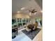 Light-filled dining room with vaulted ceilings and views of landscaped backyard at 8011 Greencastle Dr, Charlotte, NC 28210