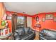 Living room with balcony access overlooking the lake at 8175 Cedar Glen Dr, Charlotte, NC 28212