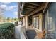 Covered porch and entryway featuring a view of the lake at 8175 Cedar Glen Dr, Charlotte, NC 28212