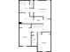 Upstairs floor plan highlighting primary bedroom with en suite bath, laundry, and additional bedrooms with a shared bath at 8212 Merryvale Ln, Charlotte, NC 28214