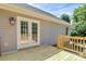 New back deck with beautiful French doors and traditional lantern light fixture at 914 Saluda St, Rock Hill, SC 29730